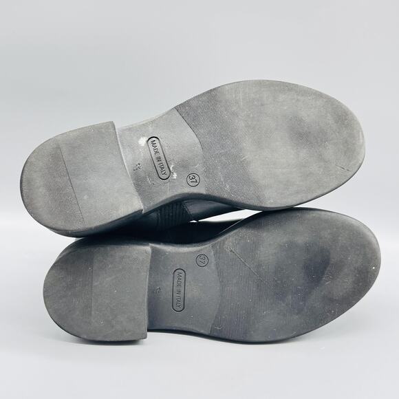 Emanuele Crasto Boots Womens 7 Black Leather Chelsea Classic Pull On Italy - Picture 8 of 11